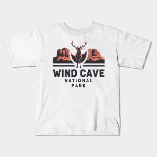 Wind Cave National Park Pronghorn Kids T-Shirt